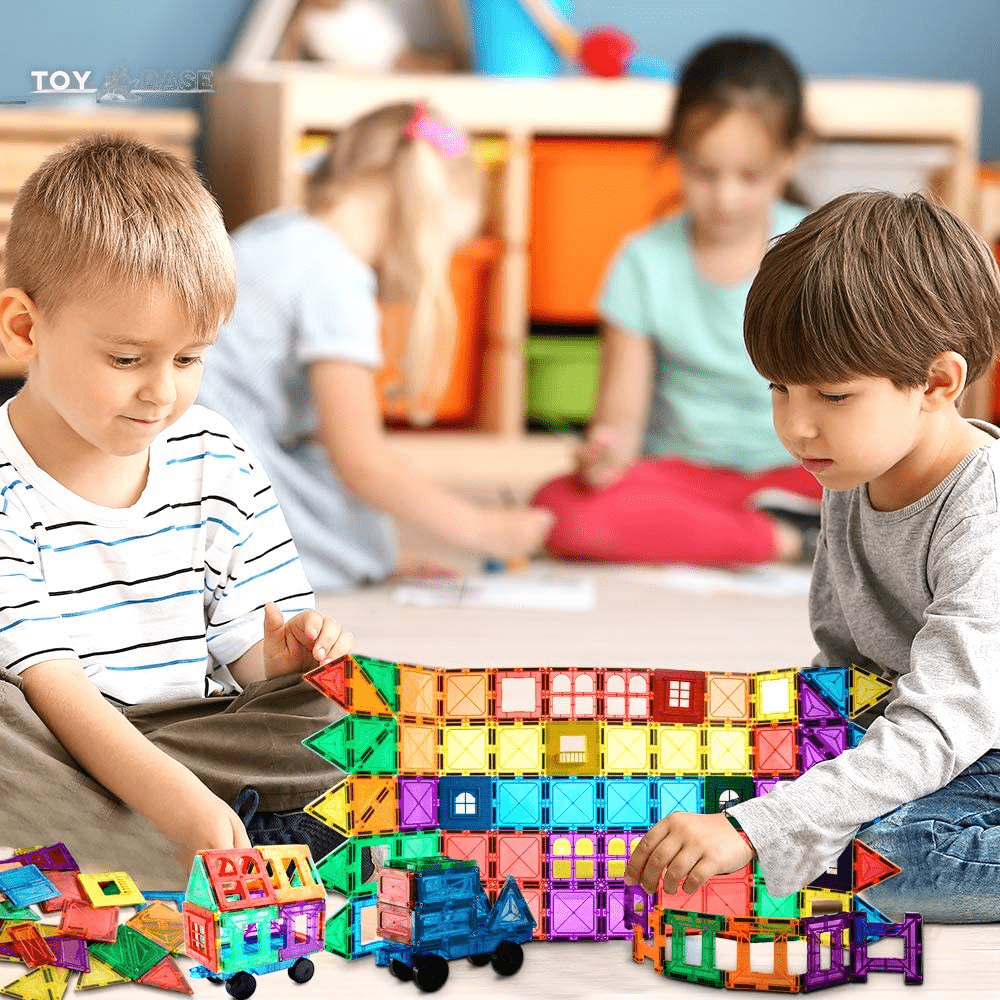 Skymags Magnetic Tiles Building Blocks set (100 Pcs) - The Toy Base