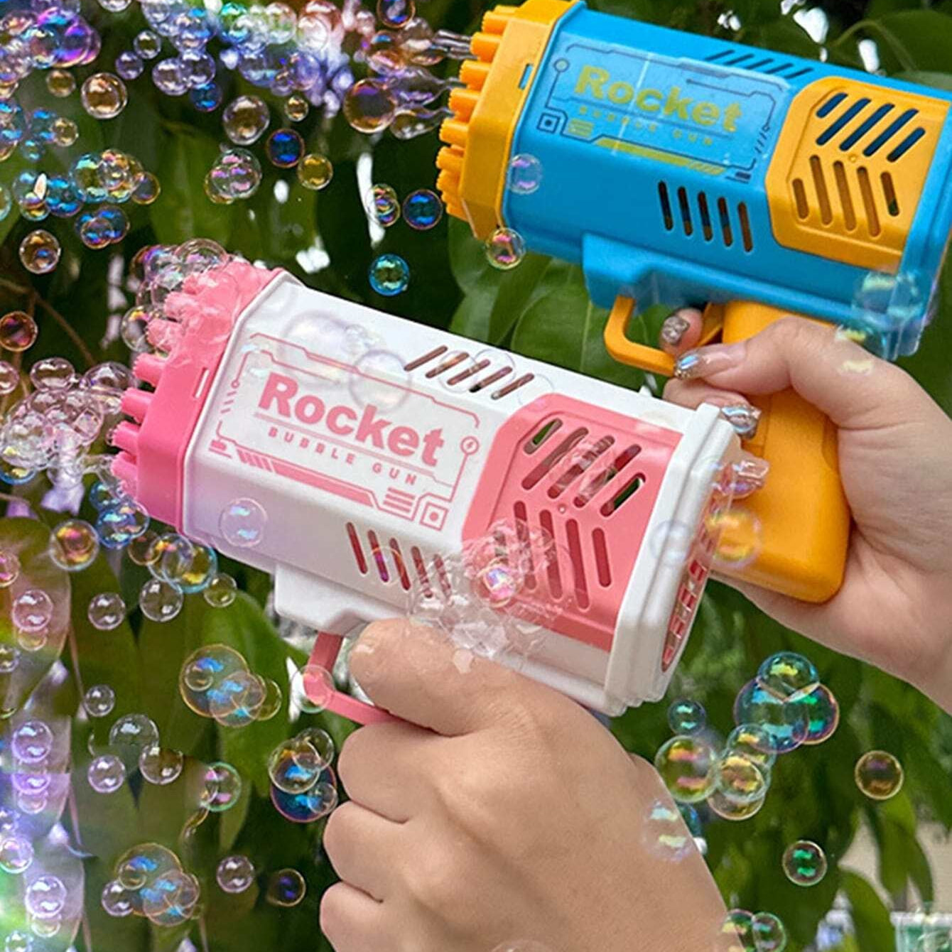 Space Bubble Gun - 32 Hole - Bubble Machine Handheld Gatling Gun - I Love 💕