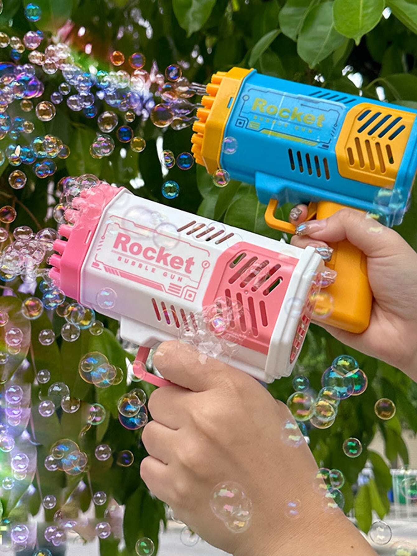 Space Bubble Gun - 32 Hole - Bubble Machine Handheld Gatling Gun - I Love 💕