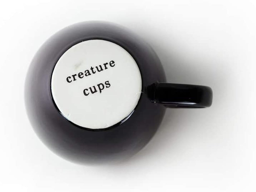 SPIDER Ceramic Cup (11 Ounce, Black Exterior) - Creepy Cups - Hidden 3D Critter inside Mug Emerges as You Drink - The Toy Base