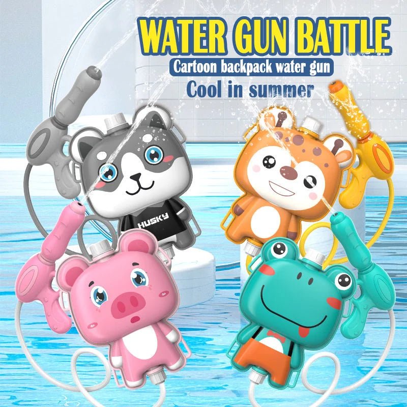 Summer Outdoor Beach Splash Toy Water Fight Pool Party Backpack Cartoon Cute Animal Squirt Gun Children'S Gift - I Love 💕