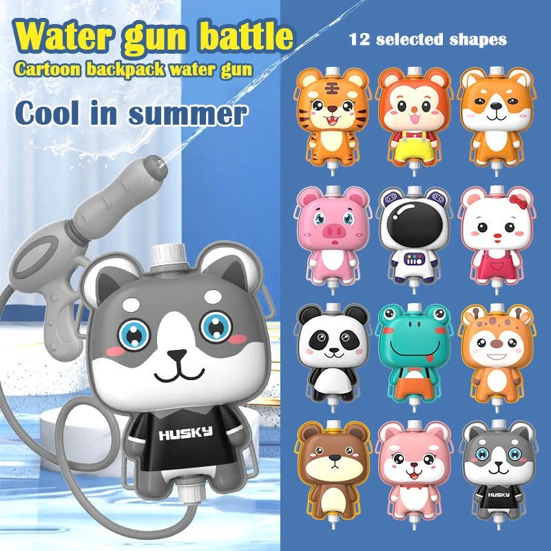 Summer Outdoor Beach Splash Toy Water Fight Pool Party Backpack Cartoon Cute Animal Squirt Gun Children'S Gift - I Love 💕