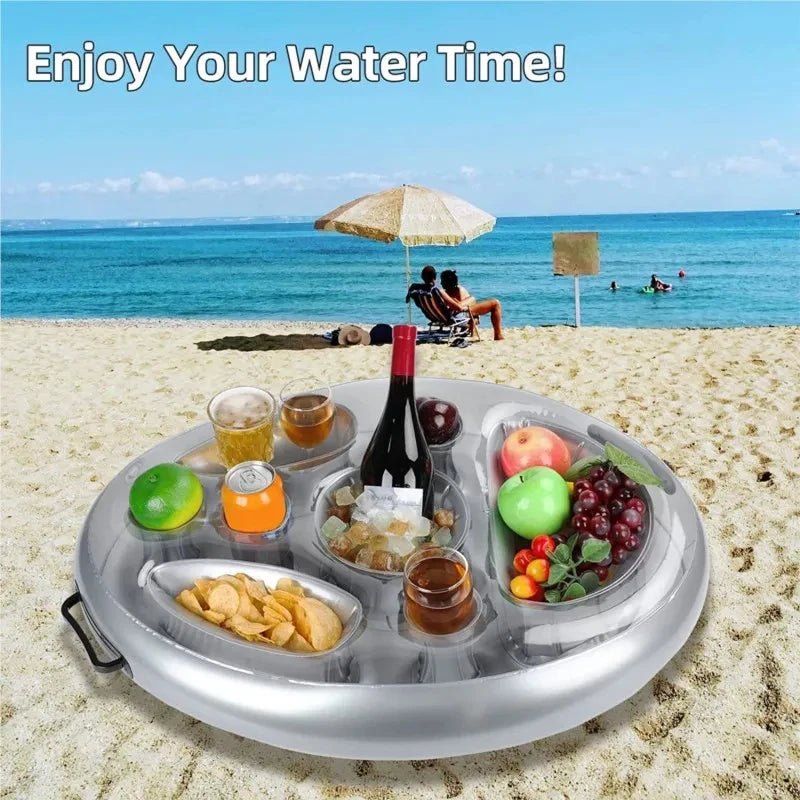 Summer Sea Bucket Cup Holder - Inflatable Pool Beach Swimming Play - Family Party Float Beer Drink Tray Cooler Table - Accessories - Toybase