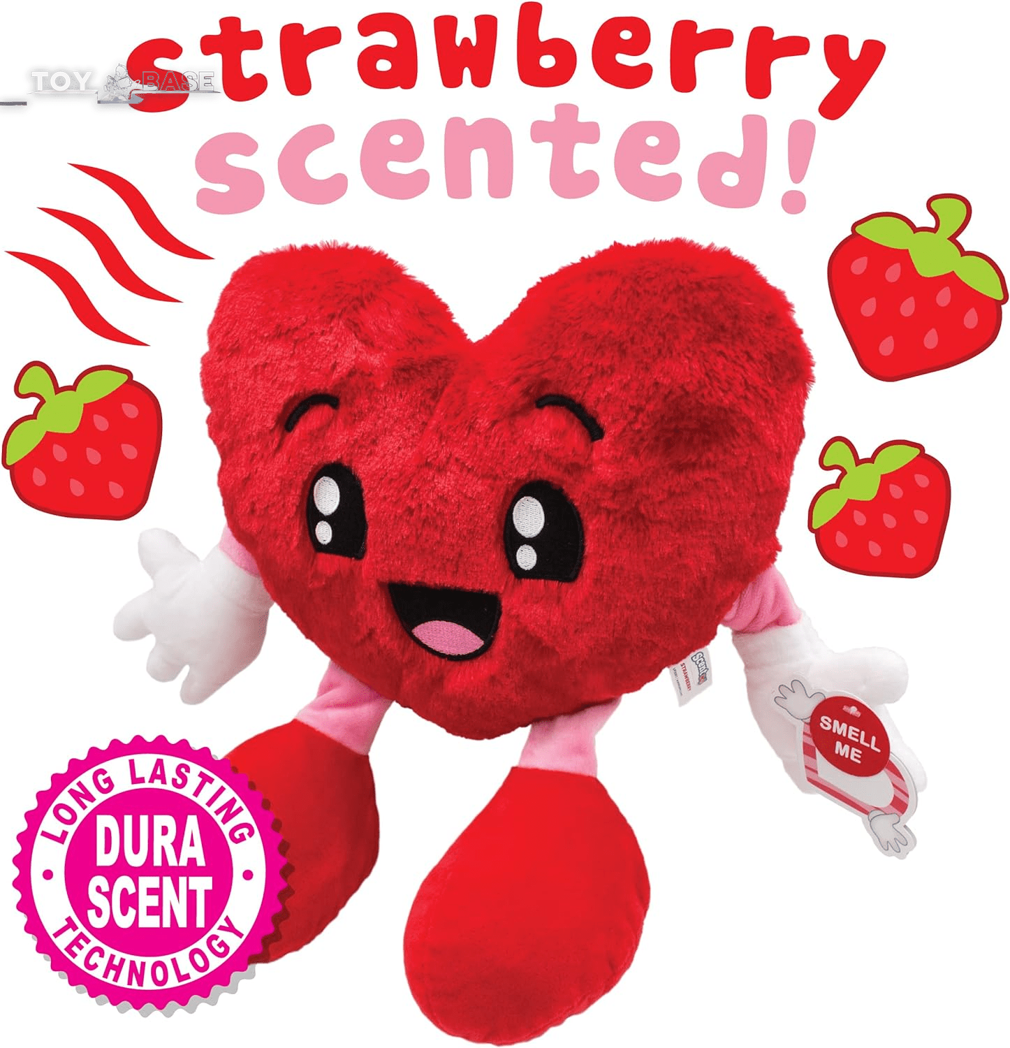 Sweetheart (Heart) - 10" Strawberry Scented Stuffed Plush - Valentines, - The Toy Base