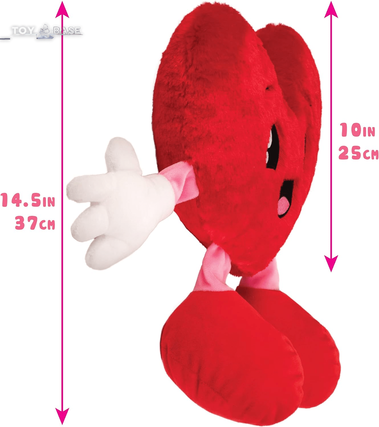 Sweetheart (Heart) - 10" Strawberry Scented Stuffed Plush - Valentines, - The Toy Base