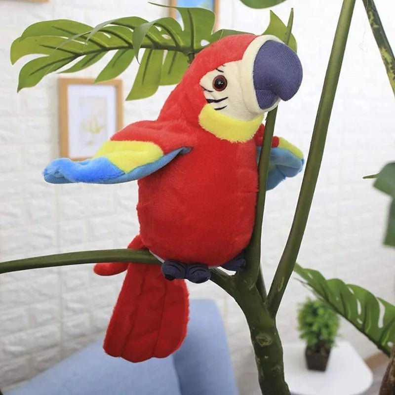 Talking Macaw Parrot - Repeat What You Say - Stuffed Animal Plush Toy - Electronic Record Animated Bird Speaking Parrot - I Love 💕