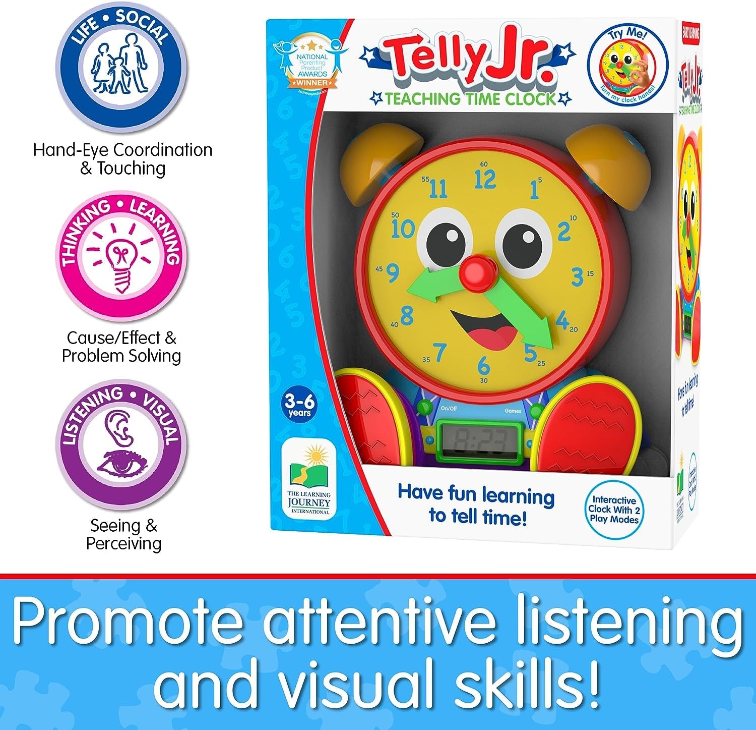 Telly Jr. Teaching Time Clock - The Toy Base