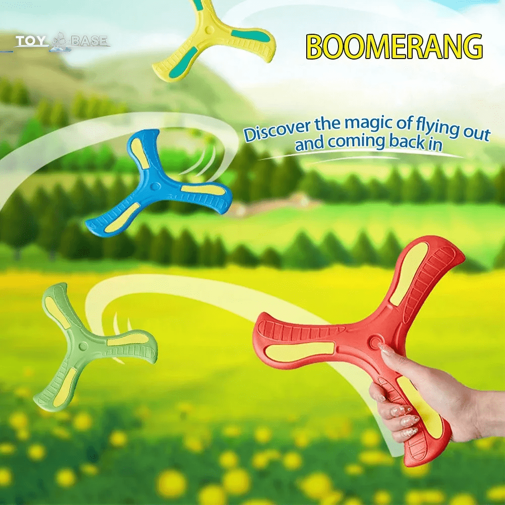 Three - Leaf Cross Boomerang - Outdoor Toy - Backyard Beach Toy - I Love 💕