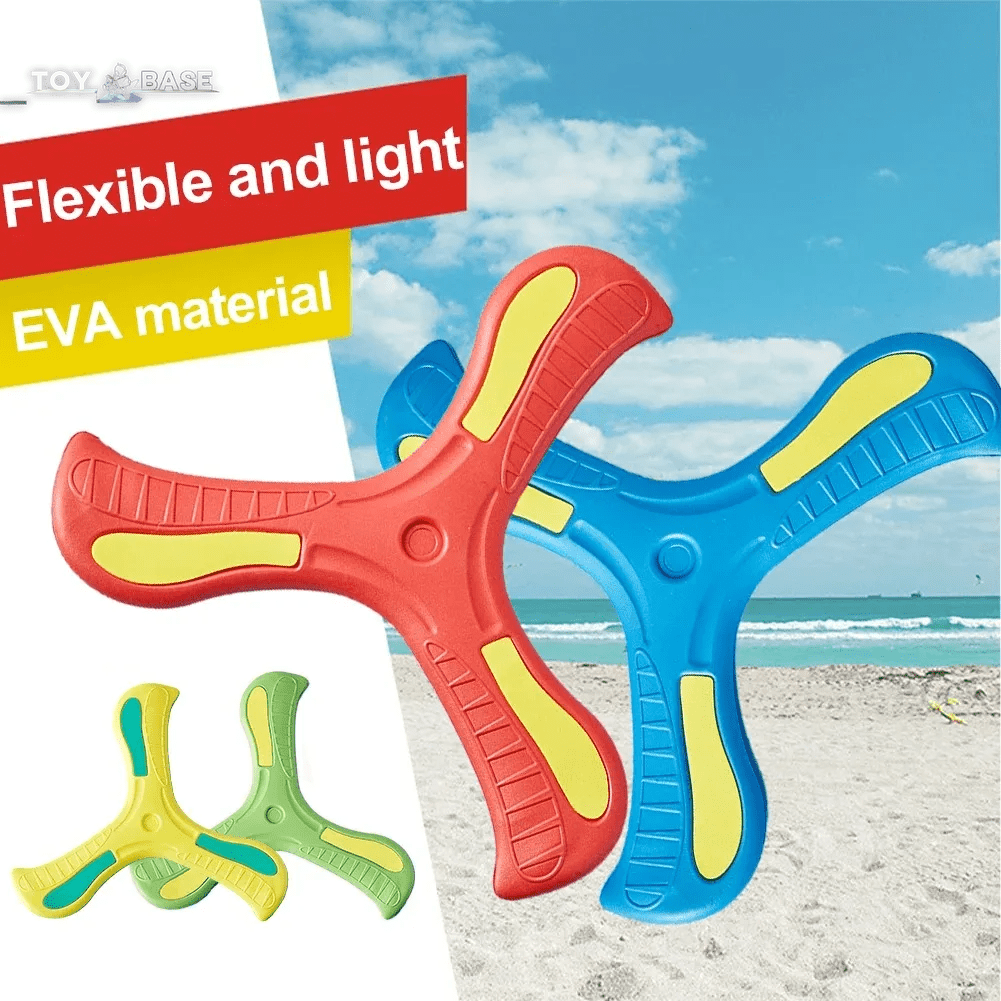 Three - Leaf Cross Boomerang - Outdoor Toy - Backyard Beach Toy - I Love 💕