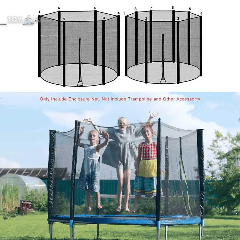 Trampoline Enclosure Net (Replacement 6/8/10-Ft) - The Toy Base