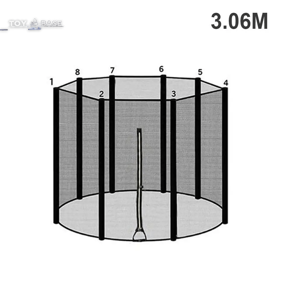 Trampoline Enclosure Net (Replacement 6/8/10-Ft) - The Toy Base