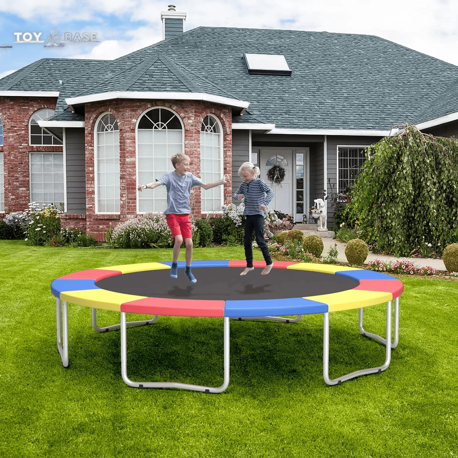 Trampoline Replacement Pad (Rainbow round 6/8/10FT) - The Toy Base