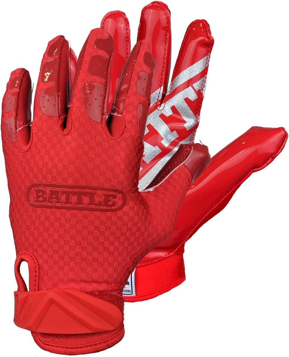 Triple Threat Wide Receiver Gloves - Adult & Youth Football Gloves - Ultra Stick Gloves - Toybase