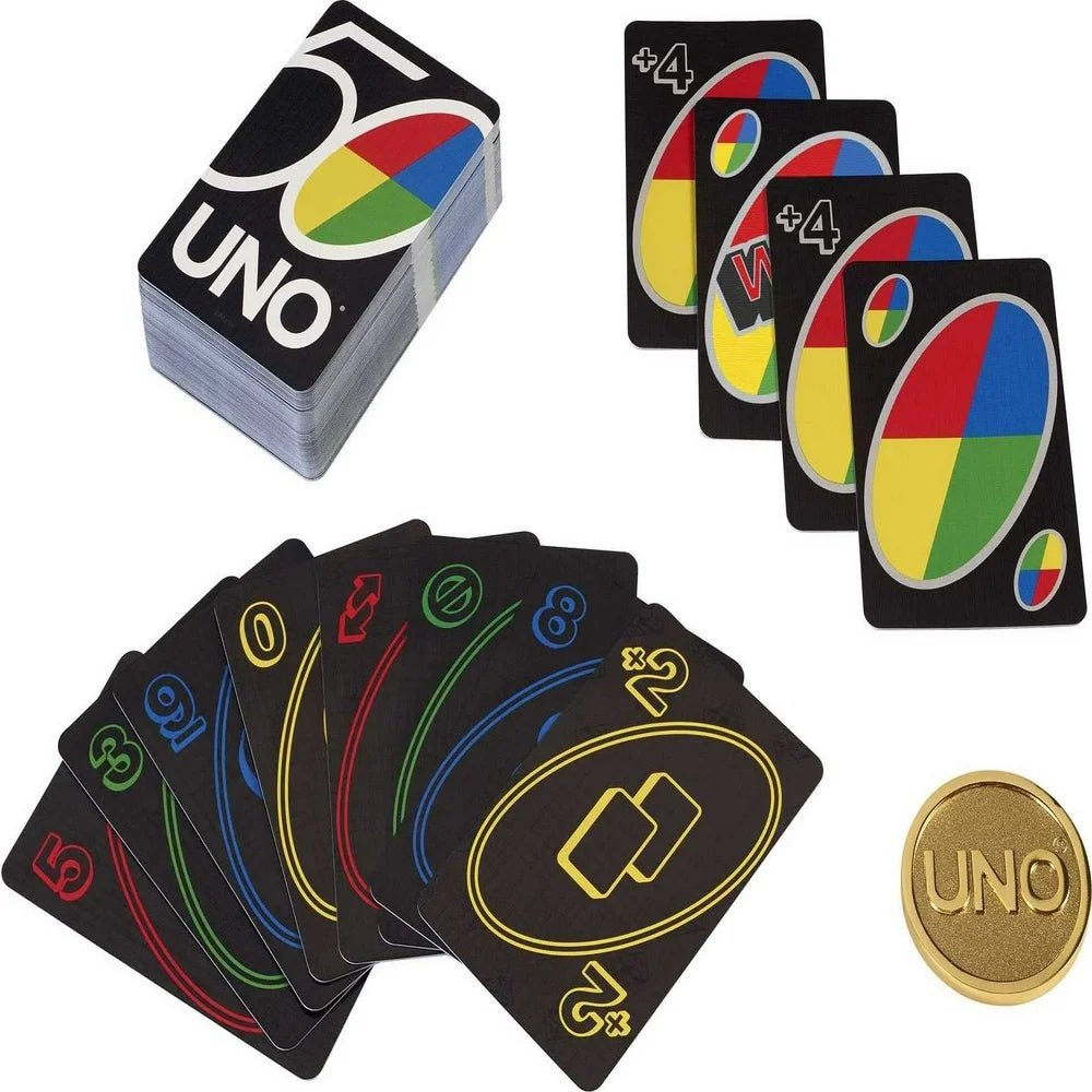 UNO - 50th Anniversary Limited Edition - Gold Coin Included - The Toy Base