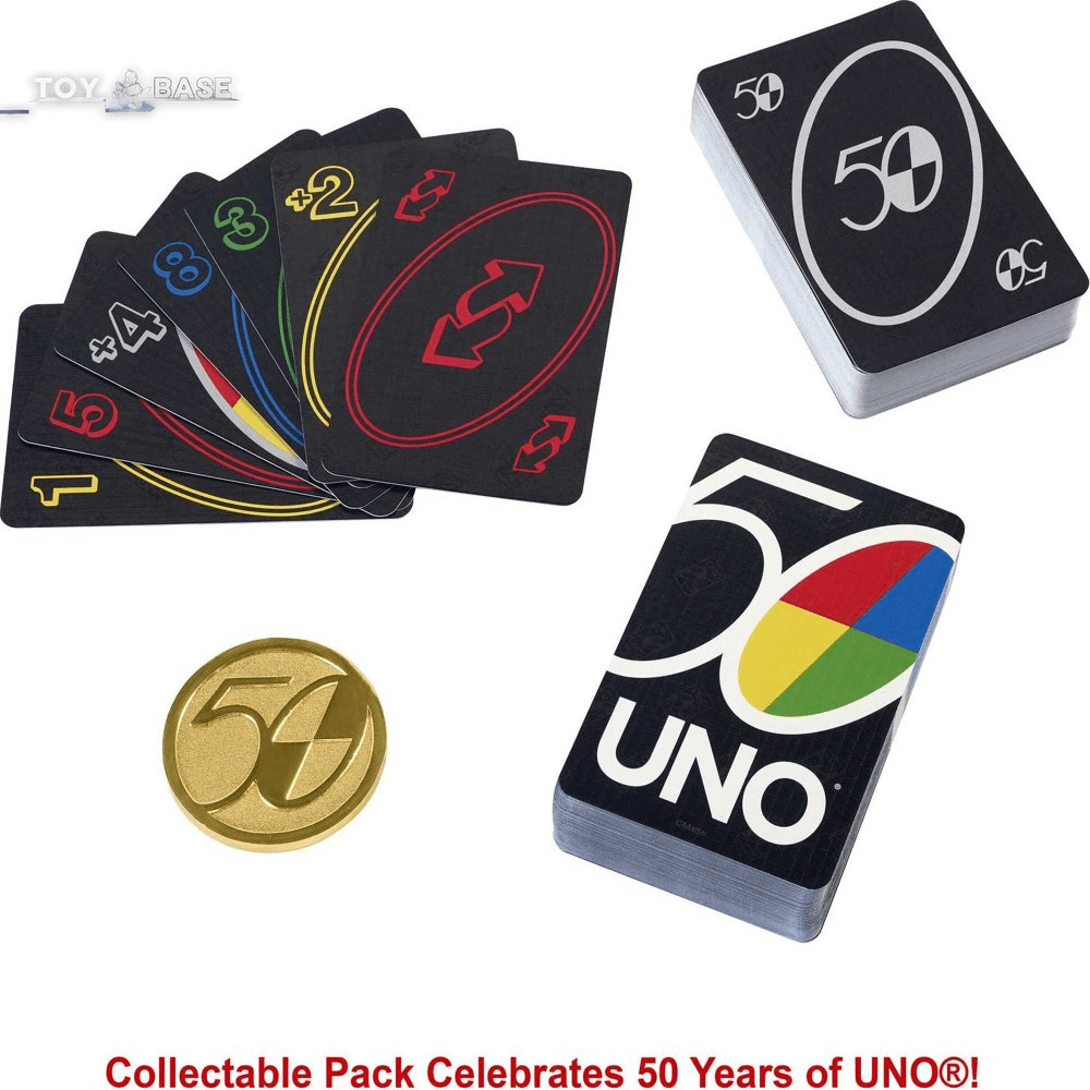 UNO - 50th Anniversary Limited Edition - Gold Coin Included - The Toy Base