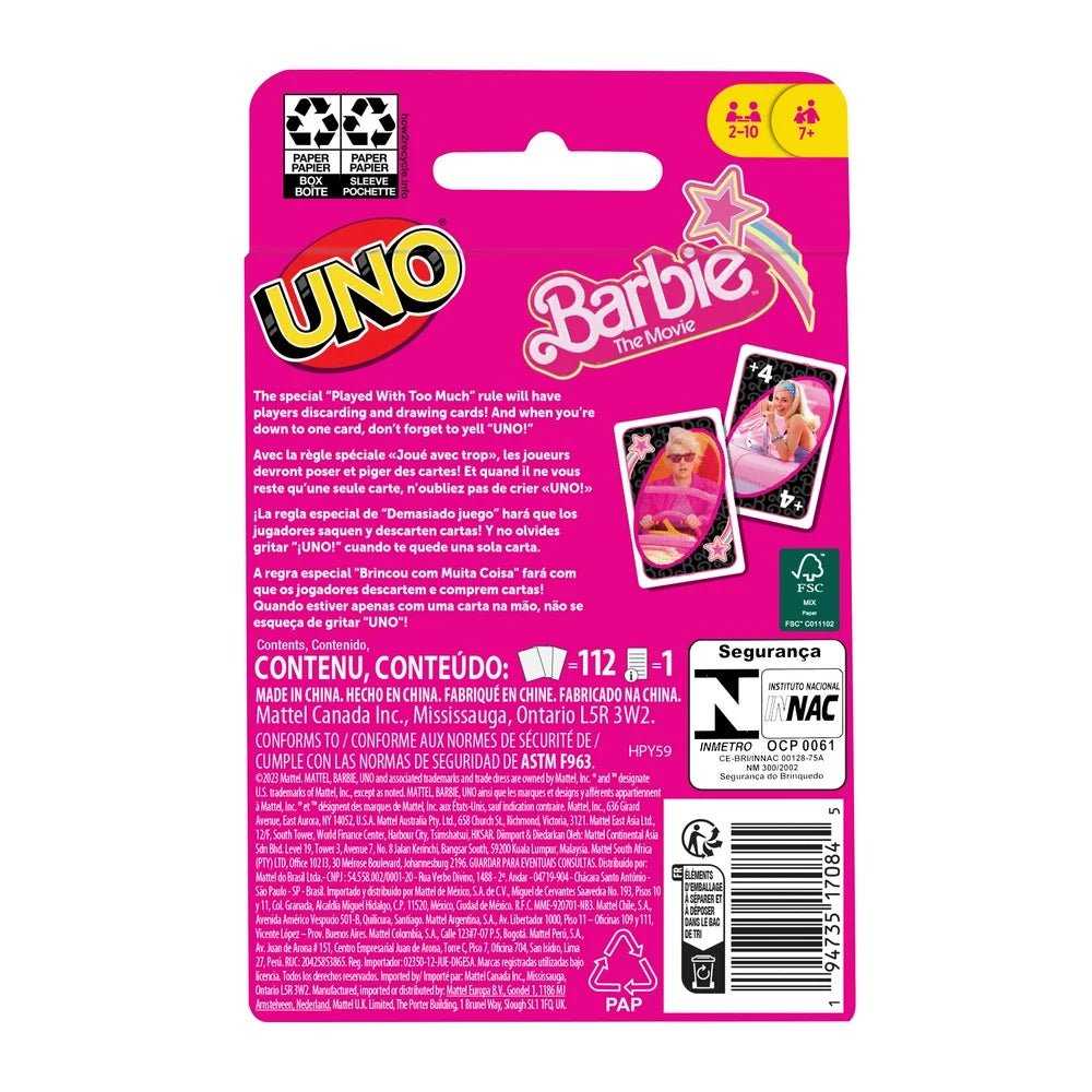 UNO - Barbie Themed (Limited Edition) - The Toy Base