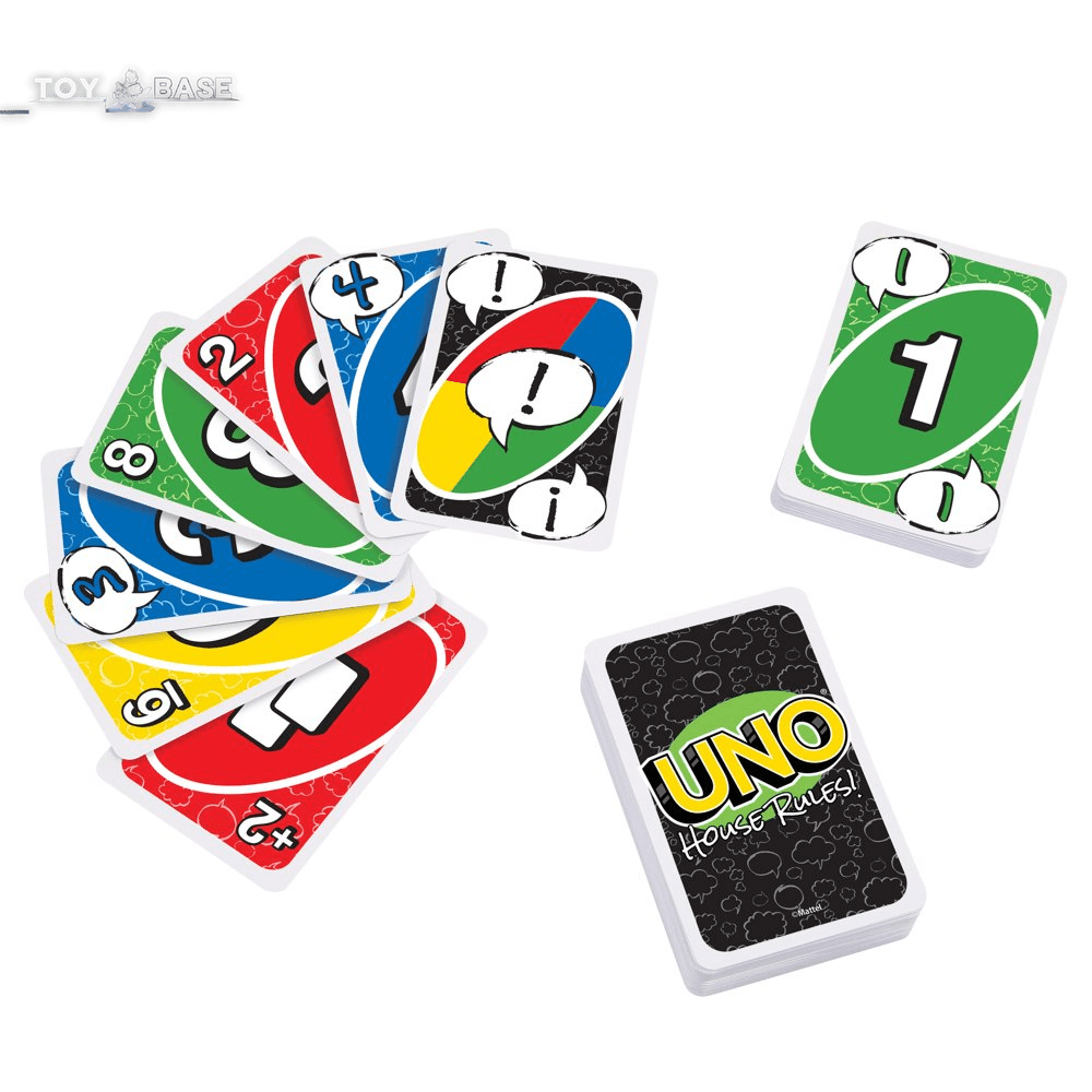 UNO - House Rules - Adult, Family & Game Night, Travel, Camping & Party - The Toy Base