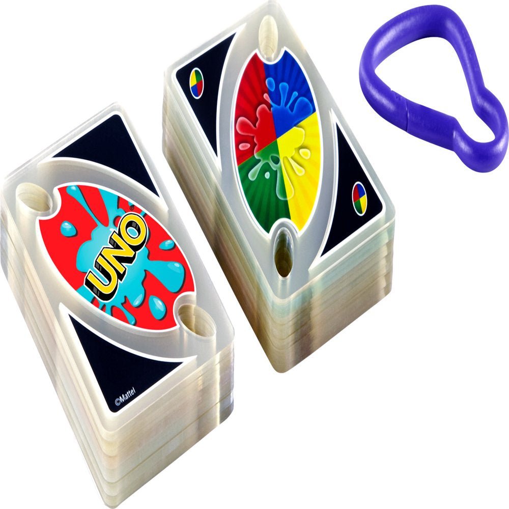 UNO - Splash, for Outdoor Camping - Travel and Family Night - Water-Resistent Cards - The Toy Base