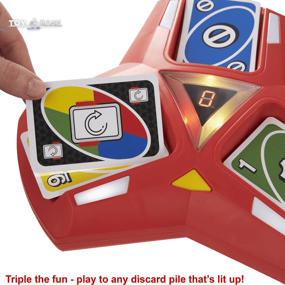 UNO - Triple Play - Featuring 3 Discard Piles, Lights & Sounds - The Toy Base