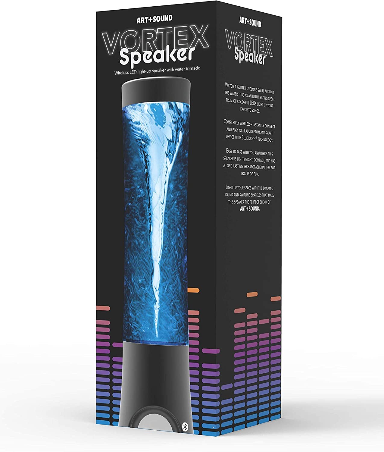 Vortex Tornado TWS Bluetooth Speaker, 7 LED Light Show, Portable Speaker, Tornado Feature, Connect 2 Speakers at a Time, Bass Boosted, Home and Outdoor Speaker, Rechargeable Speaker - The Toy Base