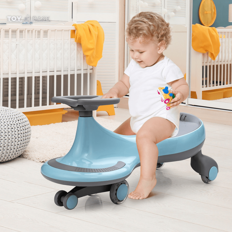 Wiggle Car Ride-On Toy with Flashing Wheels - The Toy Base