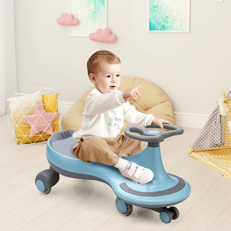 Wiggle Car Ride-On Toy with Flashing Wheels - The Toy Base