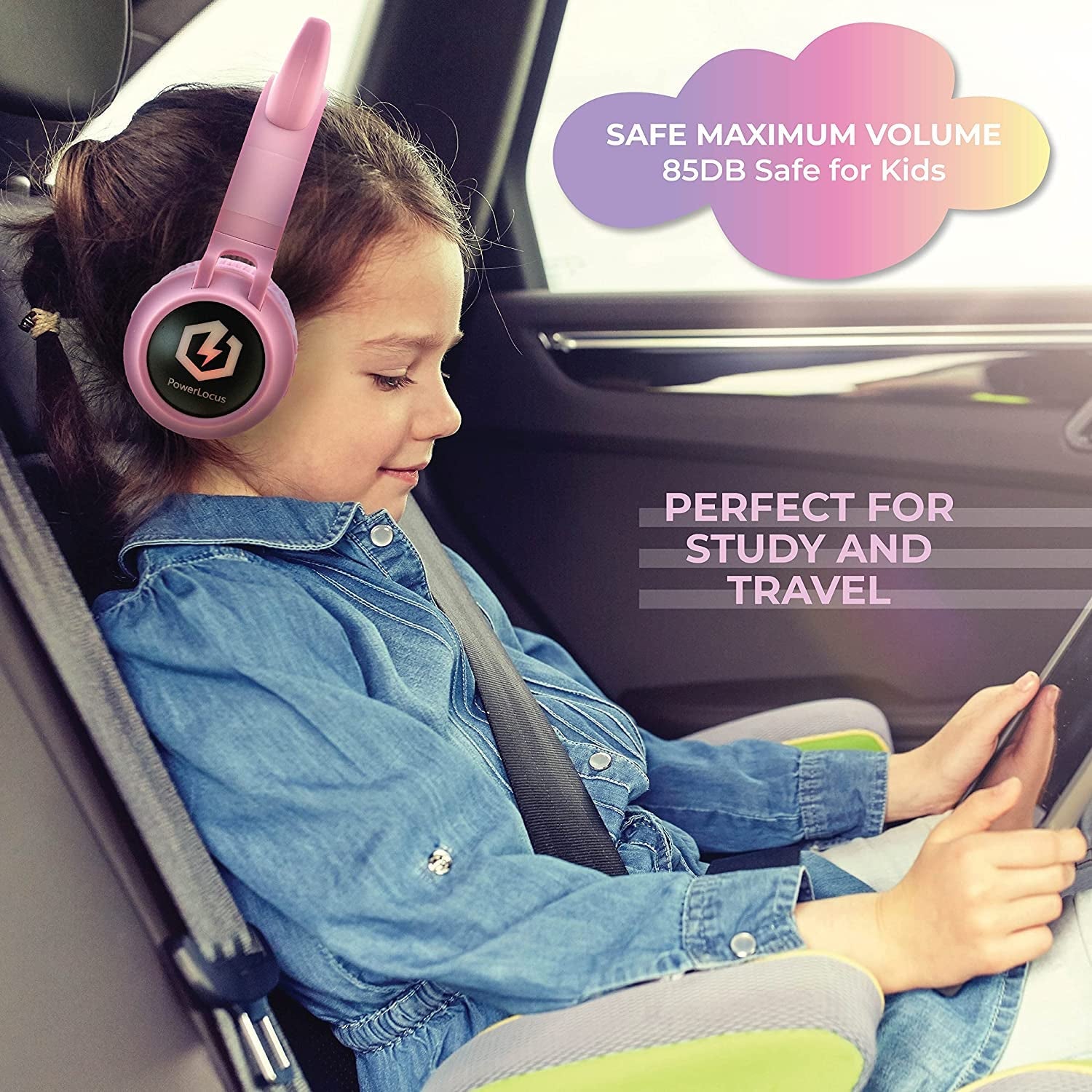 Wireless Bluetooth Headphones for Kids, Kid Headphone Over-Ear with LED Lights, Foldable Headphones with Microphone,Volume Limited, Wireless and Wired Headphone for Phones,Tablets,Pc,Laptop - The Toy Base