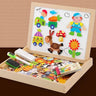 Wooden Multifunction Animal Puzzle - Writing Magnetic Drawing Board - The Toy Base