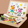 Wooden Multifunction Animal Puzzle - Writing Magnetic Drawing Board - The Toy Base