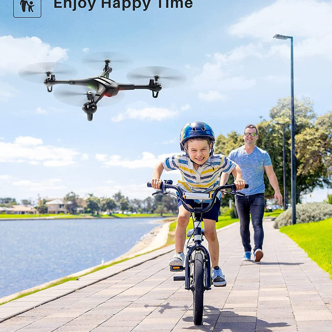 X600 Foldable Drone with Altitude Hold and Headless Mode for Adults without Camera, RC Quadcopter with One - Key Start, Speed Adjustment and 3D Flip for Kids Beginners, Easy to Fly - I Love 💕