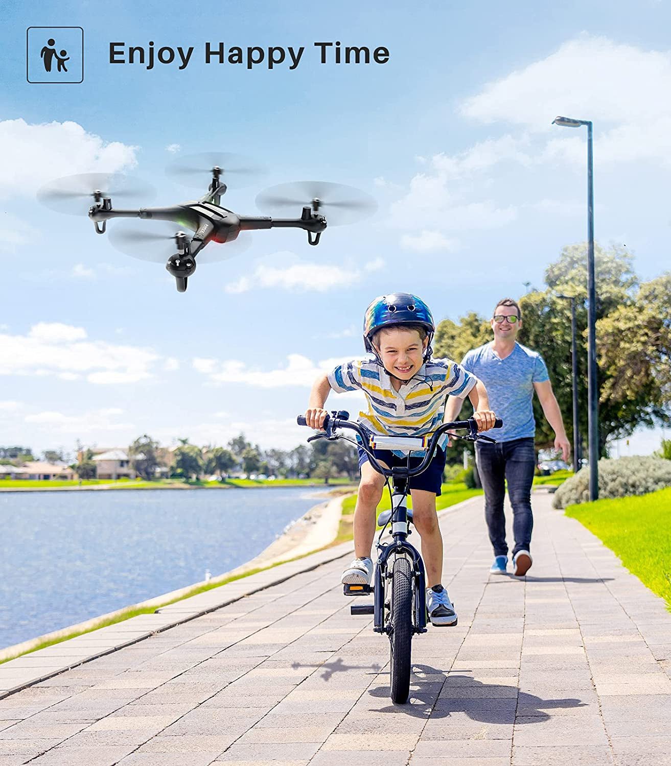 X600 Foldable Drone with Altitude Hold and Headless Mode for Adults without Camera, RC Quadcopter with One - Key Start, Speed Adjustment and 3D Flip for Kids Beginners, Easy to Fly - I Love 💕