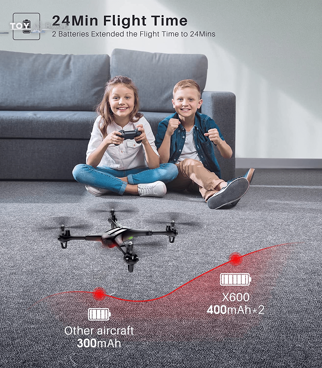 X600 Foldable Drone with Altitude Hold and Headless Mode for Adults without Camera, RC Quadcopter with One - Key Start, Speed Adjustment and 3D Flip for Kids Beginners, Easy to Fly - I Love 💕