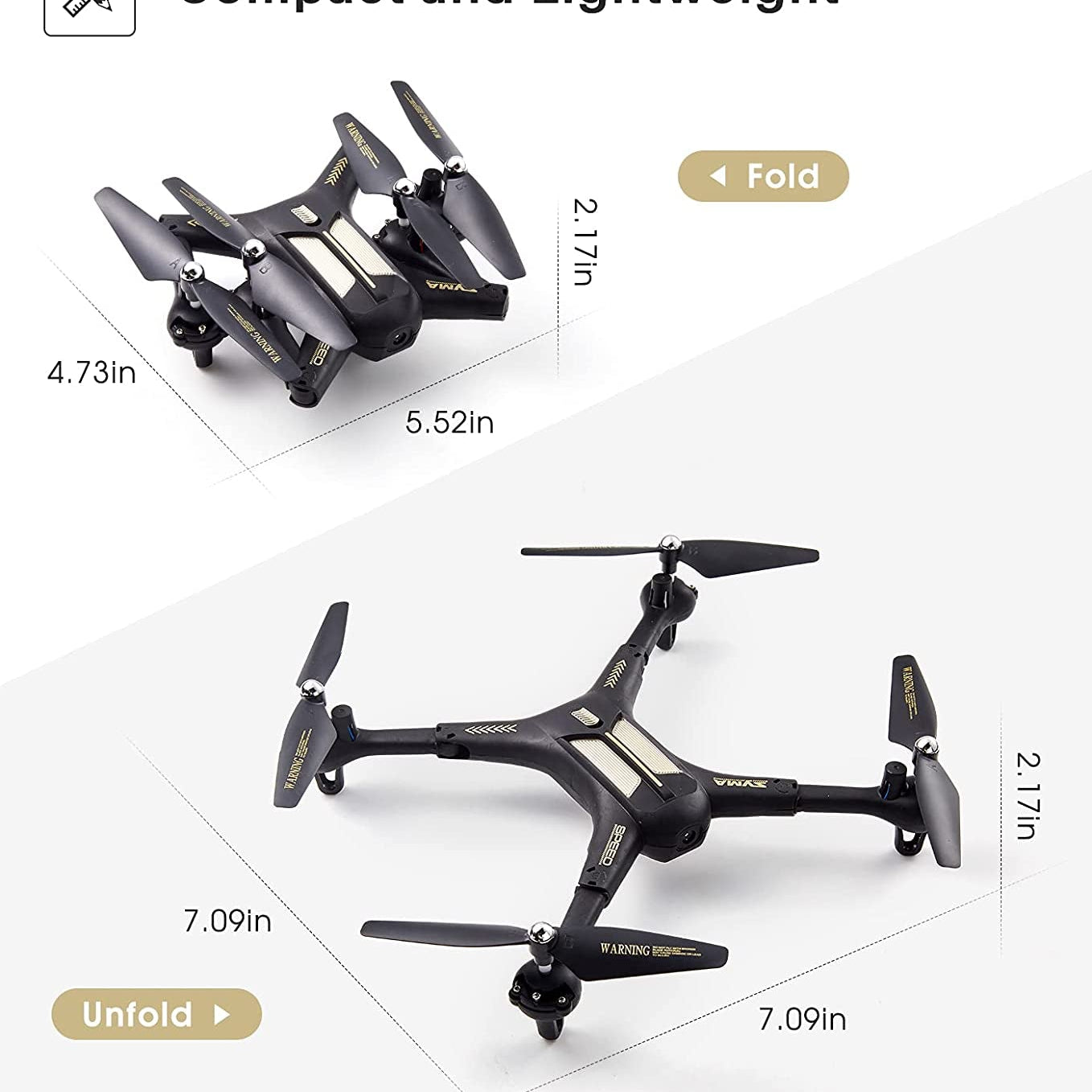 X600 Foldable Drone with Altitude Hold and Headless Mode for Adults without Camera, RC Quadcopter with One - Key Start, Speed Adjustment and 3D Flip for Kids Beginners, Easy to Fly - I Love 💕