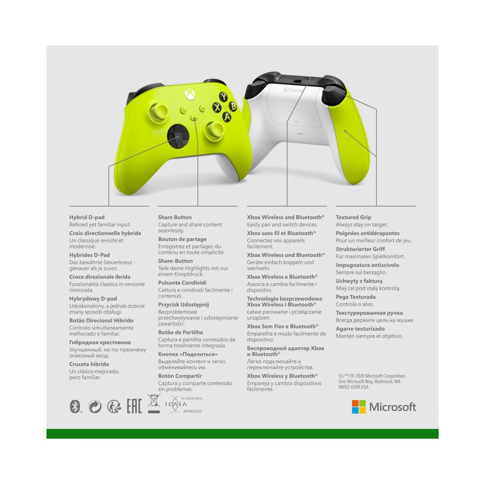 Xbox Wireless Controller - Electric Volt - Lime - The Toy Base