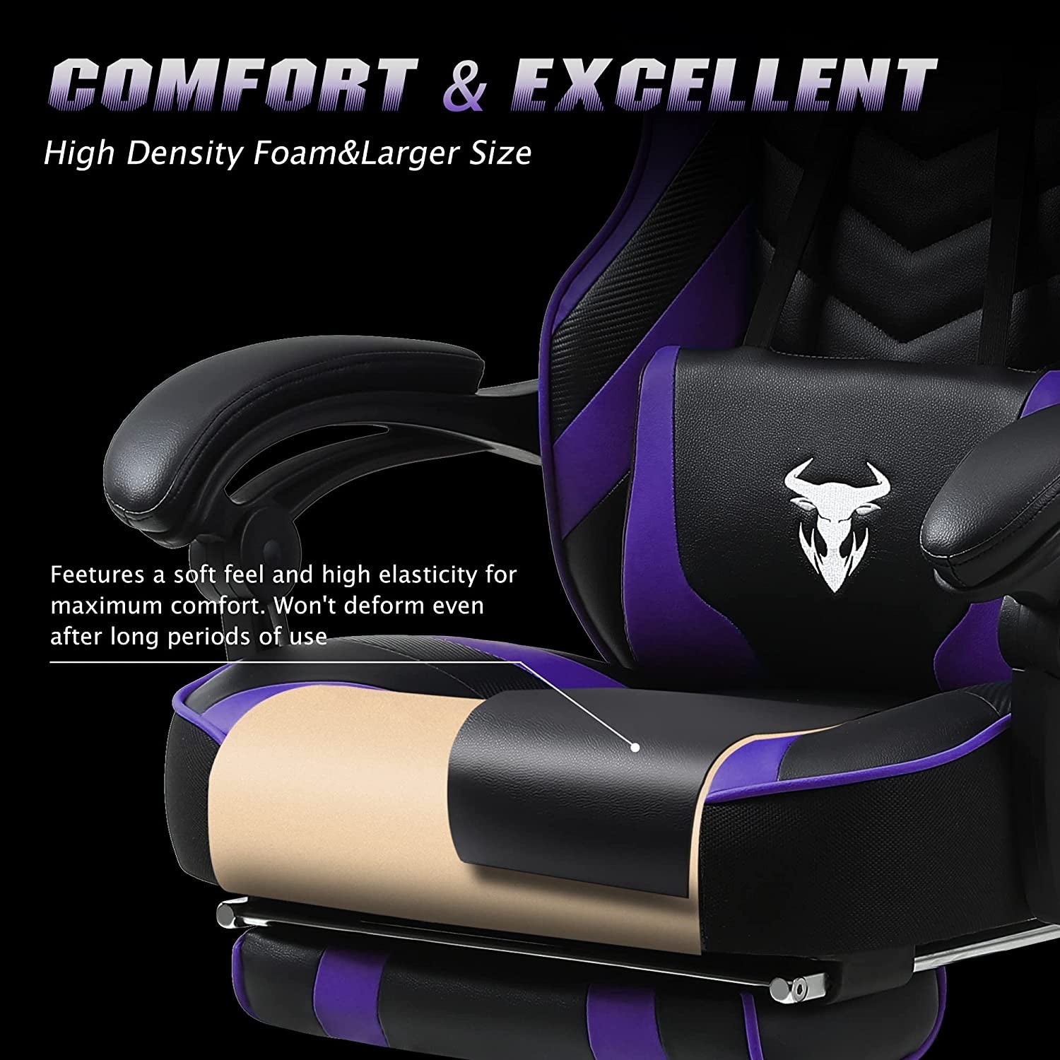 ZEANUS Gaming Chair - Reclining Computer Chair with Footrest High Back Gamer Chair with Massage Large Computer Gaming Chair Racing Style Chair for Gaming Big and Tall Gaming Chairs for Adult - I Love 💕