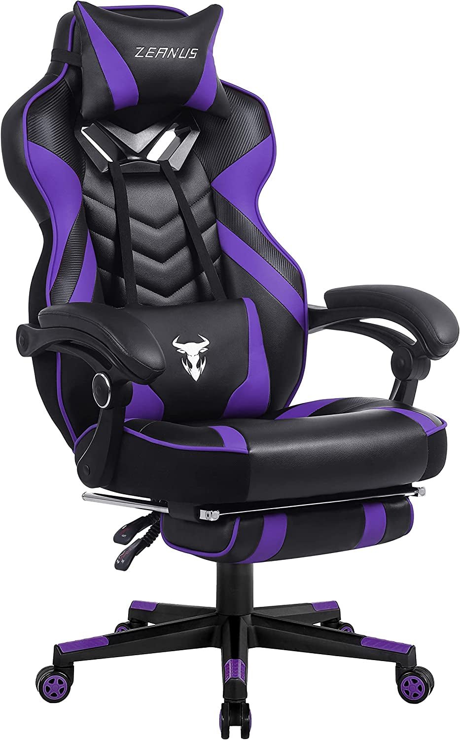 ZEANUS Gaming Chair - Reclining Computer Chair with Footrest High Back Gamer Chair with Massage Large Computer Gaming Chair Racing Style Chair for Gaming Big and Tall Gaming Chairs for Adult - I Love 💕