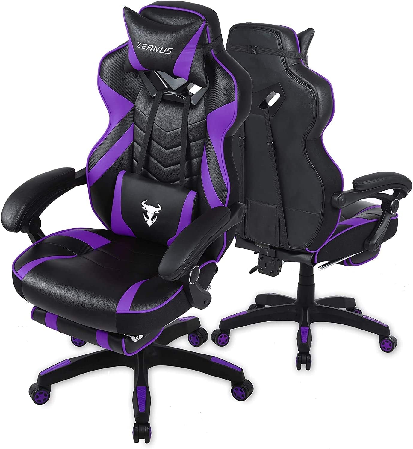 ZEANUS Gaming Chair - Reclining Computer Chair with Footrest High Back Gamer Chair with Massage Large Computer Gaming Chair Racing Style Chair for Gaming Big and Tall Gaming Chairs for Adult - I Love 💕