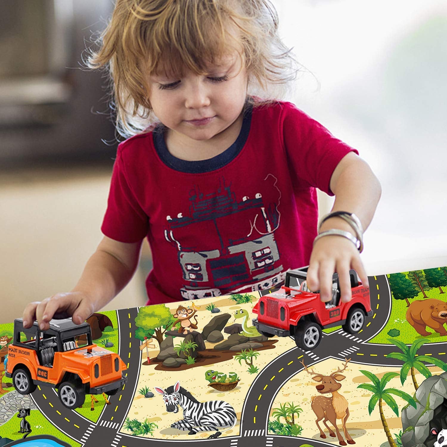 Zoo PActivity Playmat,Educational Animal Carpet - The Toy Base