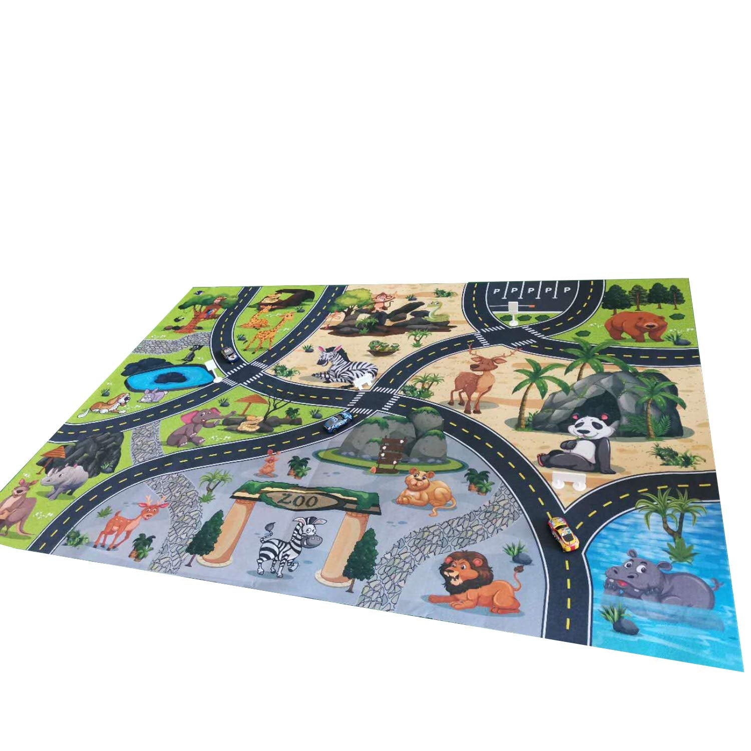 Zoo PActivity Playmat,Educational Animal Carpet - The Toy Base