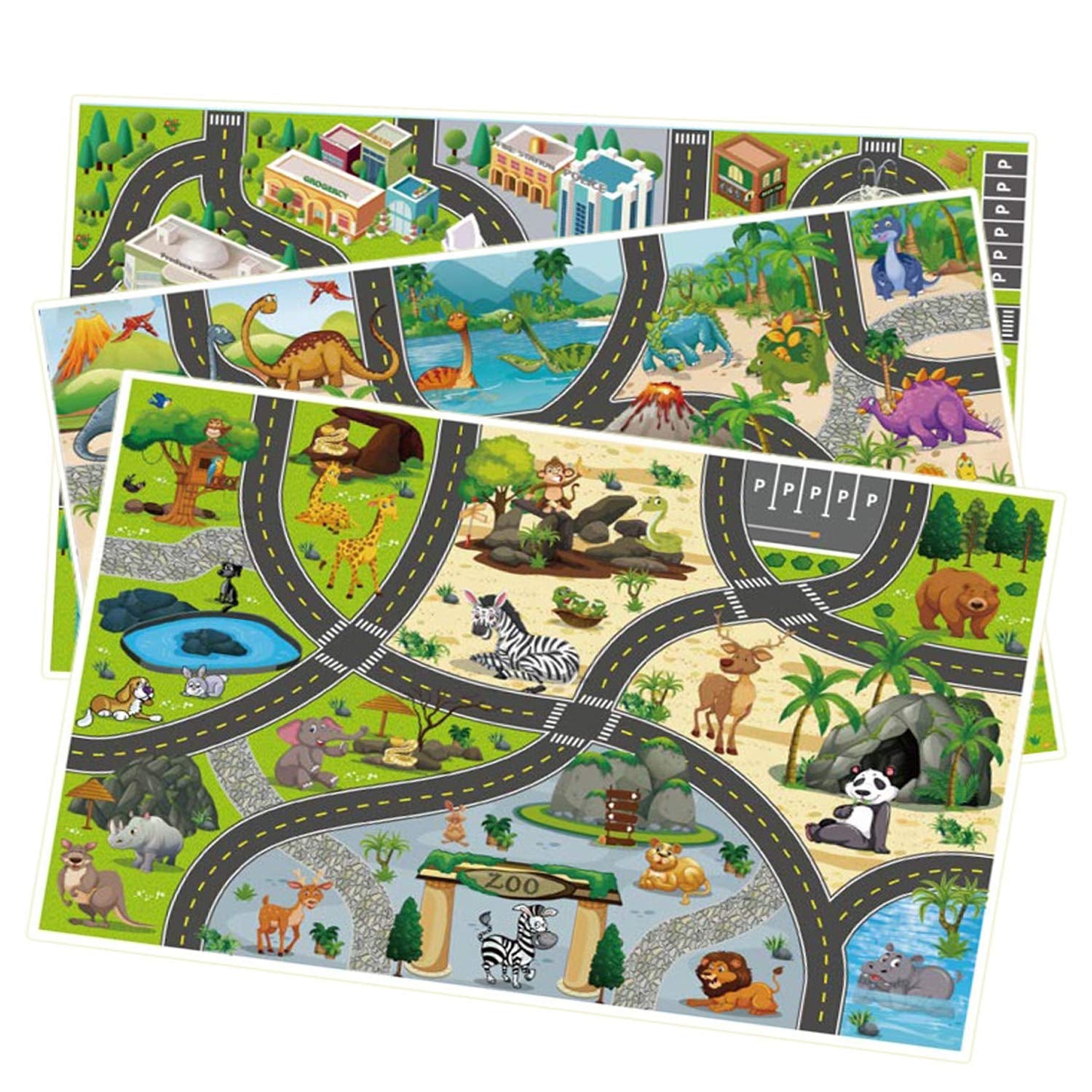 Zoo PActivity Playmat,Educational Animal Carpet - The Toy Base